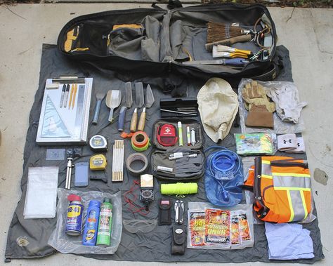 A peak inside my archaeology bag... Solomons Temple, Forensic Anthropology, Survival Backpack, Car Emergency Kit, Archaeological Discoveries, Funny Fathers Day Gifts, Father Shirts, Family Humor, Funny Fathers Day