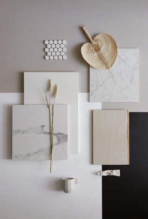 Materials Board Interior Design, Mood Board Interior, Interior Minimalista, Material Board, Interior Design Boards, Material Palette, Interior Design Mood Board, Mood Board Inspiration, Minimalist Interior Design