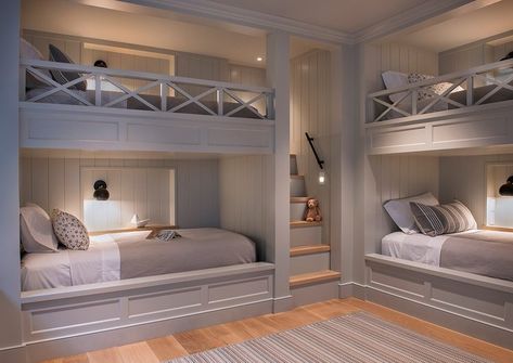 Pequot — Cynthia Hayes Interior Design Bunk Room Ideas, Apartemen Studio, Bunk Bed Rooms, Bunk Beds Built In, Built In Bunks, Bunk Rooms, Bunk Bed Designs, Coastal Bedrooms, Coastal Bedroom