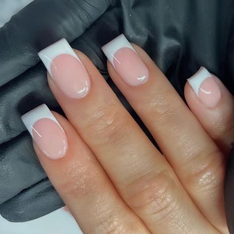 Thicker French Tip Nails, French Manicure Thick White, French Tip Nails Thick White, French Nails Thick White, Thick White French Tip Nails, Thick French Nails, Thick French Tip Nails, Toenails Colors, Thick French Tip