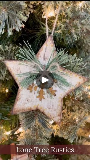 2.4K views · 74 reactions | Rustic Ornaments | Check out these DIY Rustic Ornaments!  🤎 

These three shapes of wood blanks were picked up from Hobby Lobby’s Christmas last year… I like neutral... | By Lone Tree RusticsFacebook Hobby Lobby Diy Ornaments, Hobby Lobby Diy, Rustic Ornaments, Lone Tree, Rustic Diy, Christmas Crafts Diy, Ornaments Diy, Hobby Lobby, Lobby