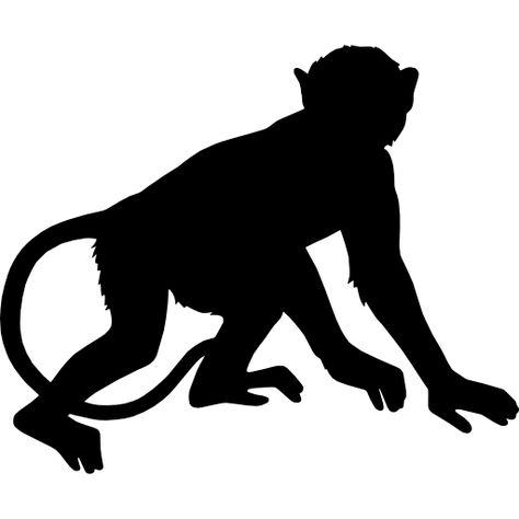 Monkey Silhouette, Monkey Clipart, Monkey Icon, Jungle Decorations, Monkey Logo, Animal Templates, Cartoon Monkey, Animal Stencil, Monkey Art