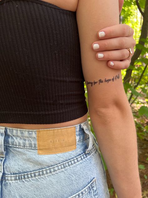 Taylor Swift Inspired Tattoos, Fearless Tattoo, Live Tattoo, Tribute Tattoos, Taylor Swift Tattoo, Lyric Tattoos, Taylor Swift Inspired, Inspired Tattoos, Back Of Shoulder Tattoo