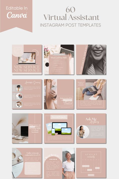 Transform your Instagram presence with our versatile and customizable virtual assistant templates! Perfect for busy entrepreneurs and businesses, our templates are designed to streamline your social media strategy. Enhance engagement, save time, and elevate your social media with professionally designed layouts that resonate with your audience. Virtual Assistant Templates, Welcome Package, Digital Advertising Design, Social Media Packages, Media Specialist, Instagram Feed Ideas, Social Media Strategy, Media Strategy, Instagram Post Template