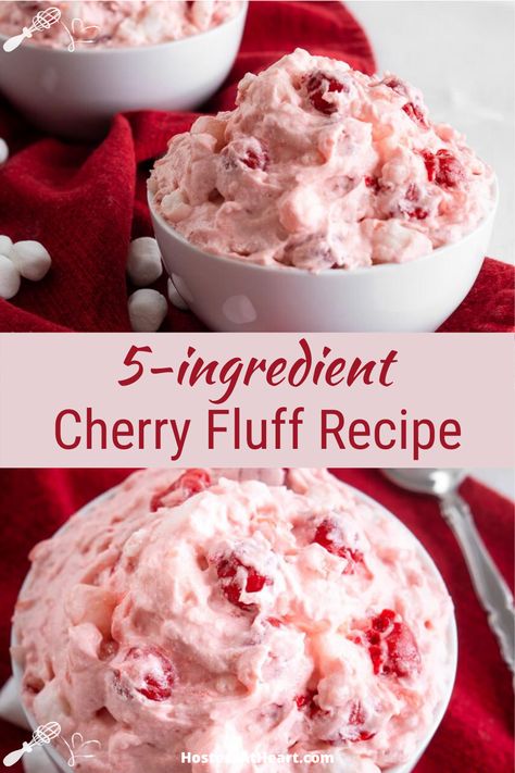 Cherry Salad Recipes, Dessert Salad Recipes, Cherry Fluff, Fluff Salad Recipes, Strawberry Fluff, Flavored Waters, Easy Fruit Salad Recipes, Cool Whip Desserts, Cherries Salad