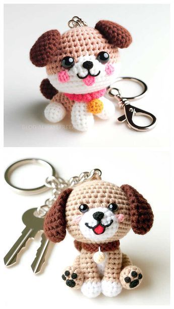 Crochet Keychain Free Amigurumi Pattern Amigurumi Free Keychain Pattern, Crochet Pig Keychain Pattern Free, Key Ring Crochet Free Pattern, Free Keychain Crochet Patterns, Key Chains Crochet, Crochet Charms Key Chains, Keychain Ideas Crochet, Amigurumi Keychain Free Pattern, Crochet Keychain Pattern Free