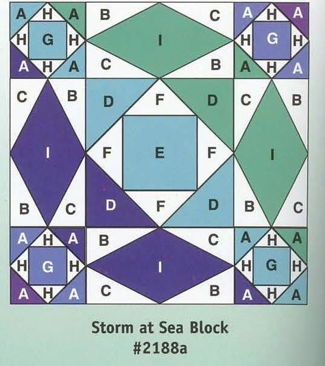 Storm at Sea Block Storm At Sea Quilt, Storm At Sea, Sea Pattern, Sea Quilt, Paper Pieced Quilt, Paper Piecing Quilts, Paper Piecing Patterns, Quilting Techniques, Patchwork Patterns