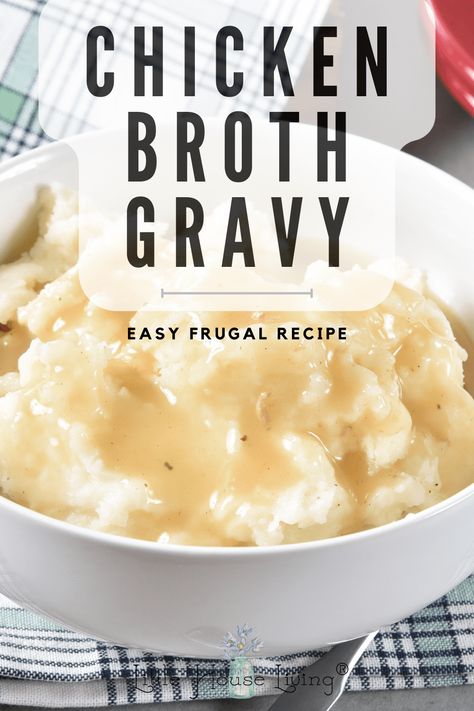 Chicken Broth Gravy, Broth Gravy Recipe, Chicken Stock Gravy, Chicken Gravy From Broth, Home Made Gravy, Easy Chicken Gravy, Simple Gravy, Easy Homemade Gravy, Homemade Chicken Gravy