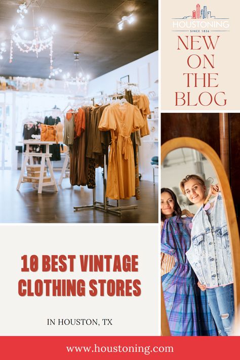 Best Vintage Clothing Stores in Houston, Texas Vintage Clothing Stores, Vintage Lovers, Trendy Boutique, Clothing Stores, Vintage Lover, Houston Texas, Fashion Outlet, Where To Go, Fashion Lover