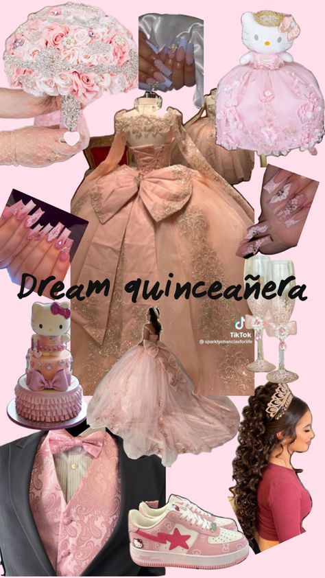 Yuh Yuh Hello Kitty Quince, Pink Quince Theme, Hello Kitty Theme, Sweet 15 Party Ideas Quinceanera, Sweet 15 Party Ideas, Quince Themes, Kitty Theme, Pink Quince, Quinceanera Decorations