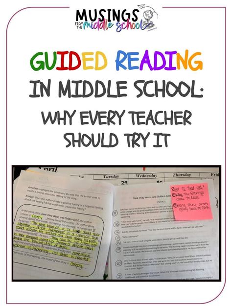 Guided reading is a valuable tool for middle school teachers looking to improve their students’ literacy skills. It's an effective strategy to increase comprehension and fluency, and promotes engagement and motivation. Science Of Reading Middle School, Mtss Interventions Middle School, Reading Intervention Middle School, Middle School Reading Classroom, Reading Intervention Classroom, Reading Lab, Intensive Reading, Ela Stations, Middle School Reading Activities