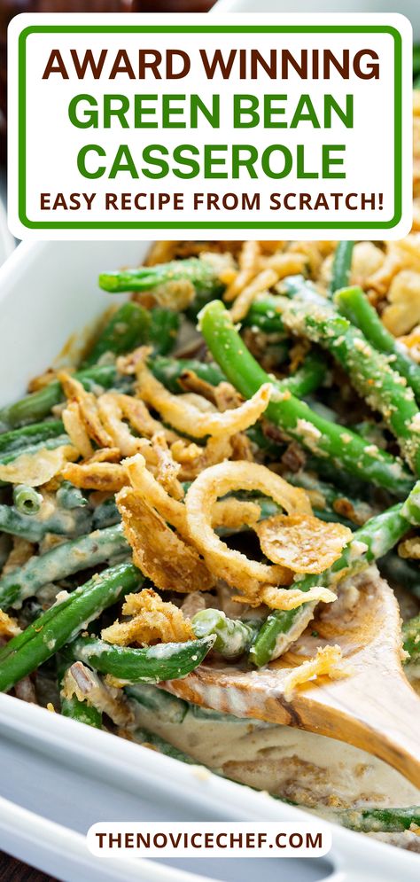 Thanksgiving Green Bean Recipe, Thanksgiving Green Bean Casserole, Thanksgiving Green Beans, Fresh Green Bean Casserole, Best Green Bean Casserole, Recipe Keeper, Homemade Green Bean Casserole, Green Bean Casserole Recipe, Green Bean Casserole Easy