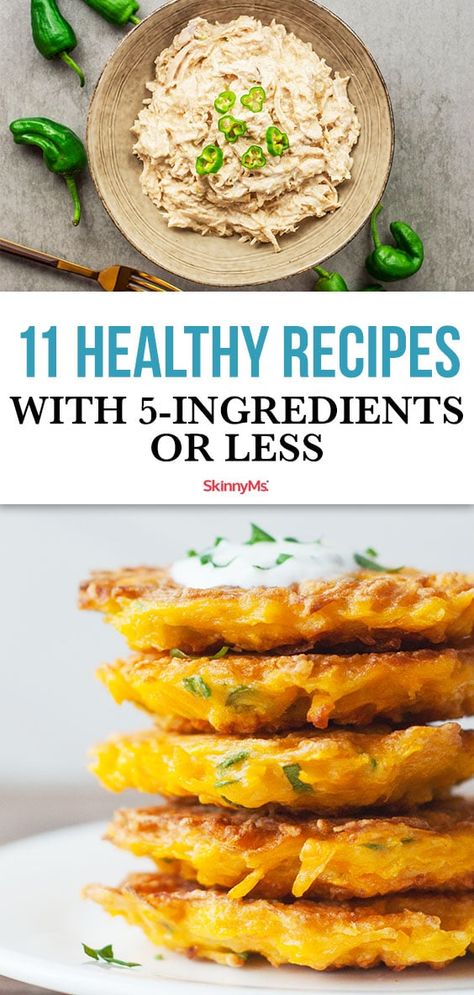 Eating for fitness doesn't have to be boring, complicated, or time consuming! These delicious healthy recipes with 5 ingredients or fewer will prove that! Food Substitutes, 5 Ingredients Or Less, 1200 Calorie, Ww Freestyle, Peanut Recipes, Eating Light, Cooking Healthy, 5 Ingredient Recipes, Healthy Side