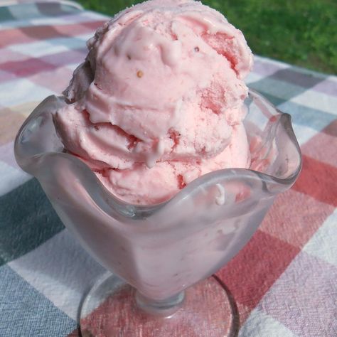 Chef John's Strawberry Ice Cream Recipe | Allrecipes Easy Strawberry Ice Cream, Homemade Strawberry Ice Cream, Strawberry Ice Cream Recipe, Cuisinart Ice Cream, Cuisinart Ice Cream Maker, Strawberry Dessert Recipes, Fruit Ice Cream, Ice Cream At Home, Frozen Custard