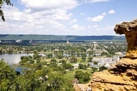 With just under 30,000 people, Winona would be considered a small town by most East Coast standards. Winona Minnesota, Driftless Area, Winona Mn, Wisconsin Travel, Lake Trip, Great River, Hiking Routes, Country Park, Great People