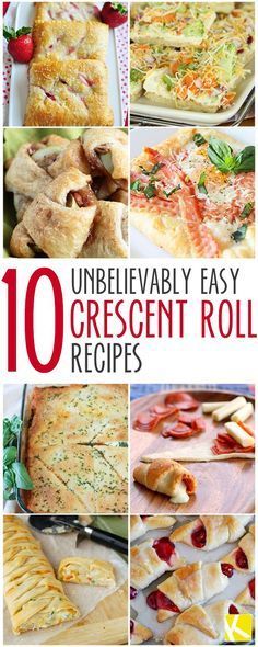 Crescent Dough Recipes, Easy Crescent Roll Recipes, Pillsbury Crescent Roll Recipes, Crescent Roll Recipes Dinner, Recipes Using Crescent Rolls, Easy Crescent Rolls, Crescent Recipes, Pillsbury Recipes, Crescent Roll Recipes