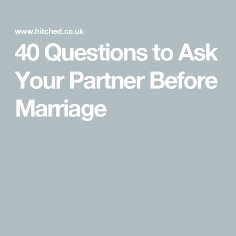 40 Questions to Ask Your Partner Before Marriage Premarital Questions, Premarital Counseling Questions, Questions To Know Someone, Hard Questions To Ask, Marriage Questions, 12 Questions To Ask, Date Night Questions, Questions To Ask Your Partner, Boyfriend Questions