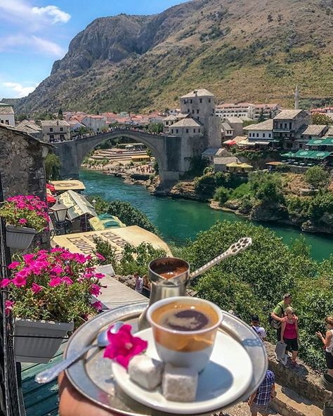 A cup of Turkish coffee with Lokum from Mostar sounds like a coffee lover's dream!! . . . #turkishcoffee #turkishcoffee #lokum #goodmorning #Mostar #travelgram #traveltuesday #tuesdaytravel #travelgoals #instalove #traveller #morningvibes #futuremrs #wife Mostar Bosnia, Mekka Islam, Bosnia Herzegovina, Sofia Bulgaria, Travel Wishlist, Old Bridge, Voyage Europe, A Cup Of Coffee, Beautiful Places To Travel