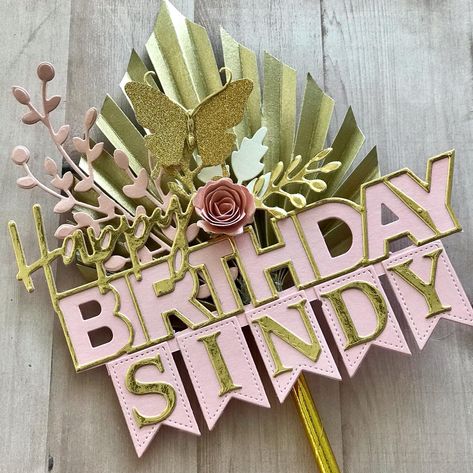 30th Birthday Cake For Women, Cake Designs For Girl, Diy Cake Topper Birthday, 15th Birthday Cakes, 3d Cake Toppers, Handmade Cake Topper, Cake Templates, 60th Birthday Cakes, 30 Birthday Cake