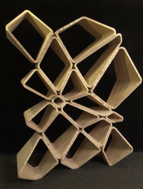 Artistic Bookshelves, Origami Furniture, Creative Bookshelves, Cool Bookshelves, Furniture Bookshelves, Bookshelf Design, Parametric Design, Modular Shelving, Cardboard Furniture