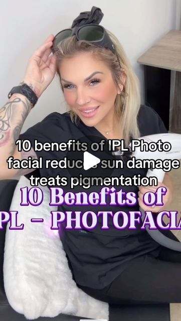 STUART - MEDSPA on Instagram: "10 Benefits of IPL photofacials at Stuart Medspa! 
Perfect for enhancing your natural glow. Experience quick, non-invasive sessions for lasting beauty. Book your appointment today! #IPLPhotofacial #SkinRejuvenation #StuartMedspa #AntiAging #ClearSkin #BeautyTreatment #RadiantSkin #ipl #stuartfl #esthetician #electrologist #laser #laserhairremoval #lasertattooremoval #laserfacial #selflove #selfcareroutine 

1. **Reduces Sun Damage**: Effectively treats sunspots and sun damage, improving overall skin tone.
2. **Treats Pigmentation**: Minimizes age spots, freckles, and other types of hyperpigmentation.
3. **Reduces Redness**: Helps with rosacea, broken capillaries, and other redness in the skin.
4. **Improves Skin Texture**: Stimulates collagen production, lead Ipl Photofacial, Laser Facial, Ipl Laser, Laser Tattoo Removal, Collagen Production, Improve Skin Texture, Sun Damage, Med Spa, Age Spots