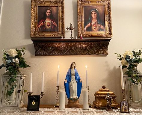 You Need a Home Altar Christian Shrine Home Altar, Oratory Catholic Home Altar, Small Altar Design Home Catholic, Alter Design For Home Catholic, Catholic Altar Home Ideas, Home Altar Catholic Beautiful, Alter Setup, Catholic Home Altar Ideas Living Rooms, Mausoleum Design