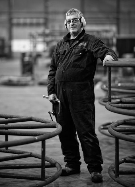 BW industrial portrait photography. Industrial Portrait Photography, Industrial Portrait, Environmental Portrait, Factory Photography, Adam Taylor, Photography Office, Team Photography, Environmental Portraits, Corporate Photography