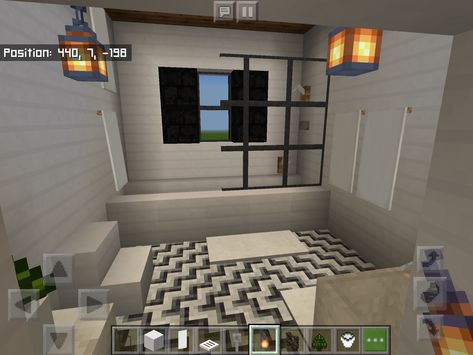 Mincraft Idea Bedrooms Modern, Minecraft Desk Ideas In Game, Desk In Minecraft, Minecraft Compact Room, Modern Minecraft Bedroom Design, Easy Minecraft House Designs, Minecraft Interior, Minecraft Modern, Minecraft House Plans