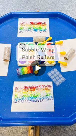 11K views · 14 reactions | Bubble Wrap Paint Rollers   AD Using our Tape Discs from @bostikuk I have created these bubble wrap paint rollers! Super easy to create and use by little ones. The children loved exploring these and were fascinated by the texture! One child said it looked like honeycomb!!    #CraftWithBostik #playathometoday #createmakeandplay #learningthroughplay ⁣#messyplay #sensoryplay #toddlerplay #babyart #toddlerart #toddlerpainting #babypainting #paintingwithatwist #paintingwithkids #playbasedlearning #earlyyearsideas #fingerpainting #preschoolactivities #preschoolathome #toddleractivities ⁣#kidscrafts101 #babyplayideas #babyactivities #babysensory #babyplaytime #everydayplayhacks⁣⁣⁣ #eyfs #getkidscrafting #DIYcrafts⁣ #eyfsactivities #eyfsplay | Create make and play | Terr Paint Rollers, Toddler Painting, Play Hacks, Eyfs Activities, Playbased Learning, Baby Painting, Messy Play, Toddler Play, Toddler Art