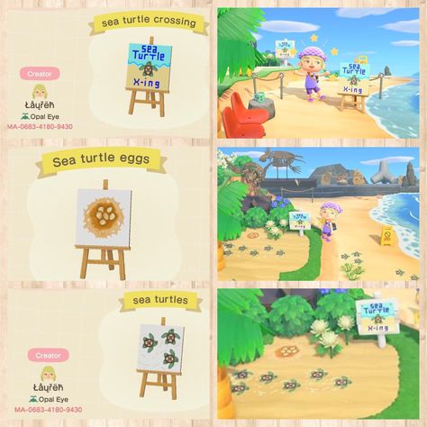 Acnh Jungle Design Codes, Animal Crossing Design Codes Tropical, Jungle Codes Acnh, Animal Crossing Turtle Design, Acnh Tropical Codes, Acnh Summer, Turtle Animal Crossing, Acnh Tropical Design, Turtle Custom Design Animal Crossing