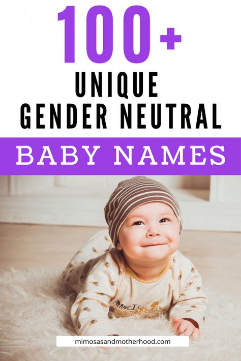 Are you waiting to find out the gender of your baby? Maybe you just love the idea of a creative name that could work for anyone! Either way, unique gender neutral baby names are a fantastic option while you’re brainstorming ideas for your soon-to-be little one. Check out this list of more than 100 unique gender neutral baby names to help in your search (with meanings too). #babynames #babynameinspo Gender Neutral Baby Names, Neutral Baby Names, Unisex Baby Names, Pregnancy Planner, Baby On A Budget, Motherhood Inspiration, Gender Neutral Names, Creative Names