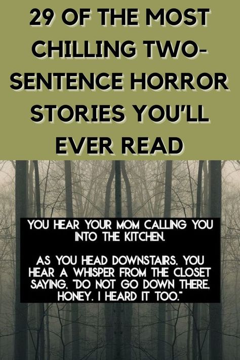 #29 #of #the #most #chilling #two-#sentence #horror #stories #you’ll #ever #read Never Sleep Again, Short Horror Stories, English Articles, Writing Short Stories, Never Sleep, Horror Story, Outfits Winter, Learning Tools, Horror Stories