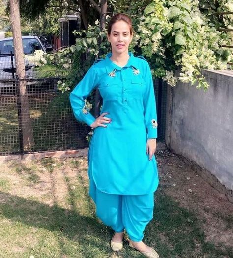 Pathani Suit Designs For Women, Kurta Pajama Women Punjabi, Pathani Dress Women, Pathani Kurta Women, Pathani Salwar Suit For Women, Pathani Suit Women, Sunanda Sharma, Shirts For Women Stylish, Pathani Suit