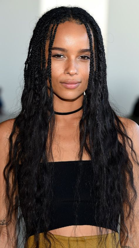 Zoe Kravitz Braids, Trendy We Fryzurach, Braid Trends, Hair Colorful, Afro Braids, Big Box Braids, Blonde Box Braids, Braided Hairstyles For Black Women Cornrows, Short Box Braids