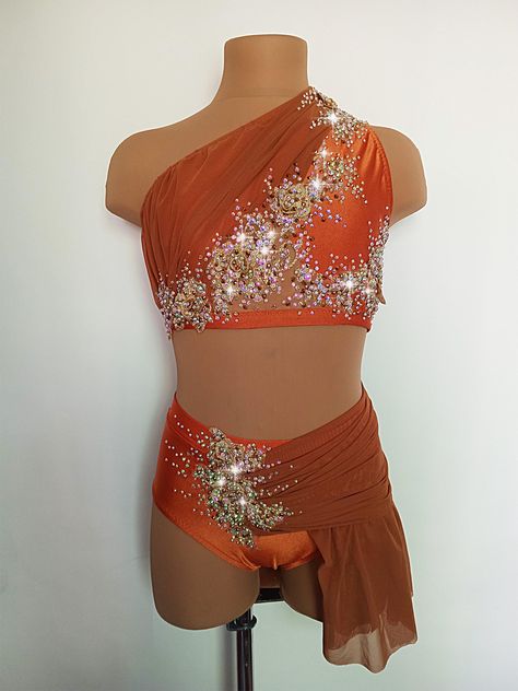 Two Piece Competition Solo Lyrical Dance Costume Contemporary Leotard - Etsy Lyrical Dance Costumes Solo, Jazz Dance Costumes Sassy, Contemporary Leotard, Dance Costume Contemporary, Cheap Dance Costumes, Leotard Dance Costume, Costumes For Dance, Solo Dance Costumes, Cute Dance Costumes