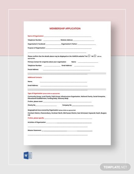 Instantly Download Free Membership Application Form Template, Sample & Example in Microsoft Word (DOC) Format. Available in A4 & US Sizes. Quickly Customize. Easily Editable & Printable. Membership Form, Number Words Worksheets, Free Association, Job Application Form, Google Form, Website Header, Form Template, Google Forms, Application Form