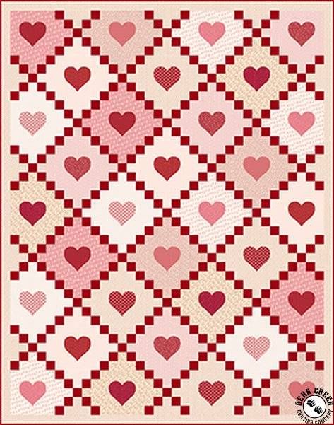 Quilted Crafts, Free Applique Patterns, Irish Chain Quilt, Log Cabin Quilt Blocks, Heart Quilt Pattern, Heart Blocks, Valentines Patterns, Quilt Square Patterns, Bird Quilt