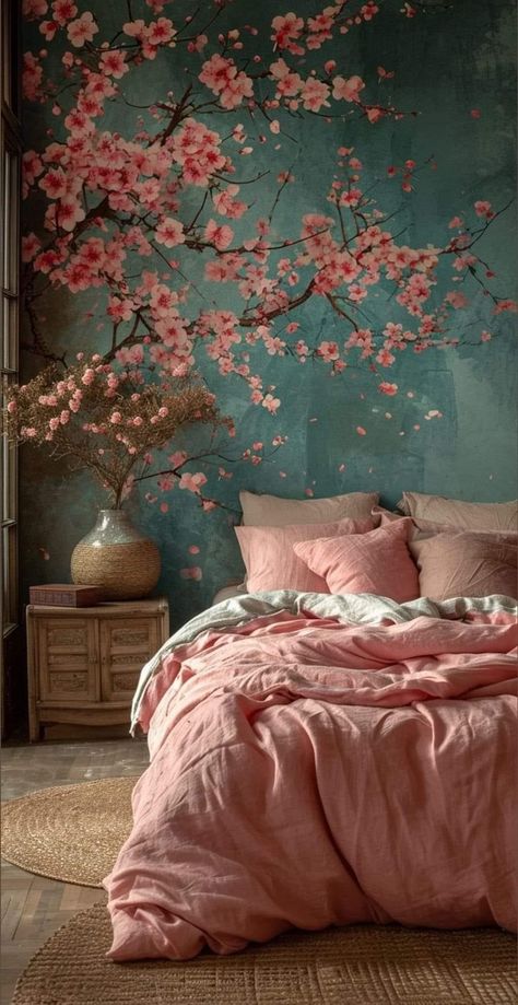 Bedroom Furniture Inspiration, Best Bedroom Colors, Rustic Bedroom Decor, Bedroom Color Schemes, Dreamy Bedrooms, Wallpaper Decor, Rustic Bedroom, Bedroom Decor Ideas, Beautiful Bedrooms