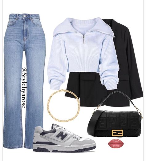 New Balance 550 Navy Blue, Aesthetic Ropa, School Ootd, Navy Blue Outfit, College Outfits Comfy, Fits Inspiration, Navy Blue Sneakers, New Balance Outfit, Leather Pants Outfit