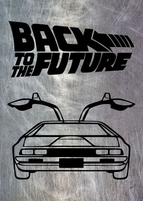 Back To The Future Tattoo, Future Poster, Tee Ideas, Book Tattoo, Planner Ideas, Future Car, To The Future, Back To The Future, Logo Ideas