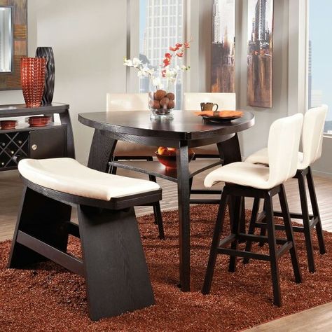 Rooms to go Dark Wood Dining Room, Wood Dining Room Set, Bar Height Dining Table, Wood Dining Room, Rooms To Go, Dining Room Set, Dining Sets, Bar Height, Casual Dining