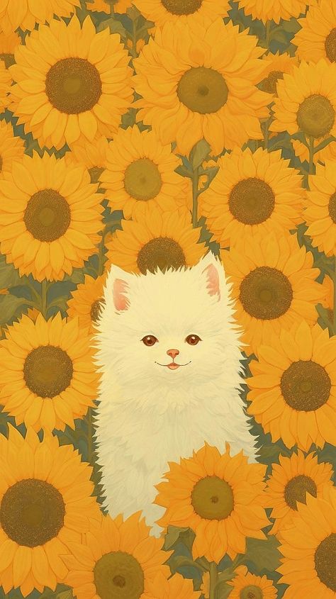 Sunflower Wallpaper Iphone, Kawaii Cat Drawing, Pollock Paintings, Sunflower Iphone Wallpaper, Art Painting Tools, Graphic Novel Art, Beautiful Art Paintings, Sunflower Wallpaper, My Little Pony Pictures