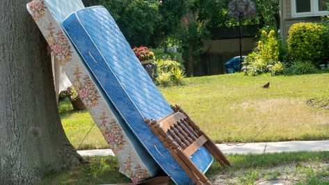 Box Spring Repurpose, Box Spring Repurpose Upcycle, Box Spring Frame, Spring Frame, Diy Trellis, Old Beds, Box Spring Bed, Old Tires, Old Boxes