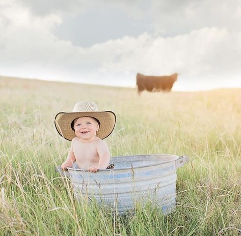 Farm Theme Birthday Photo Shoot, One Year Old Tractor Pictures, Farm 1 Year Photos, One Year Old Cow Photoshoot, First Birthday Cow Photoshoot, One Year Farm Photoshoot, Western One Year Old Photo Shoot, Farm 1st Birthday Photoshoot, 1st Birthday Cowboy Pictures