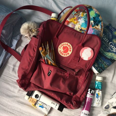 Aesthetic Red, Studio Ideas, Vincent Van, Fjallraven Kanken Backpack, Art Studios, Creative Inspiration, Van Gogh, Art Studio, We Heart It