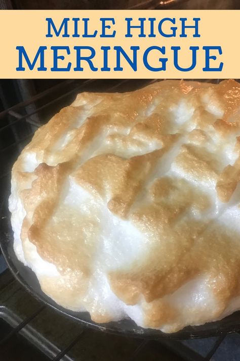 Nan's Mile High Meringue - Chef Alli Marange Recipe, Mile High Meringue Recipe, Best Meringue Recipe, Mile High Meringue, Meringue Pie Topping, Easy Meringue Recipe, Easy Meringues, Cream Pie Filling, Meringue Pie Recipes