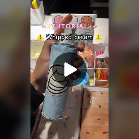 TikTok · 🍦 Ice Cream Ideas, Diy Whipped Cream, Wipped Cream, Craft Ice Cream, Cool Crafts For Kids, Starbucks Shop, Craft Ideas With Paper, Ideas With Paper, Ice Cream Crafts