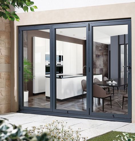 Modern Sliding Glass Doors, Living Room Window Decor, Modern Windows And Doors, External Sliding Doors, Modern Patio Doors, Bifold Patio Doors, Sliding Doors Exterior, Sliding Glass Doors Patio, House Window Design