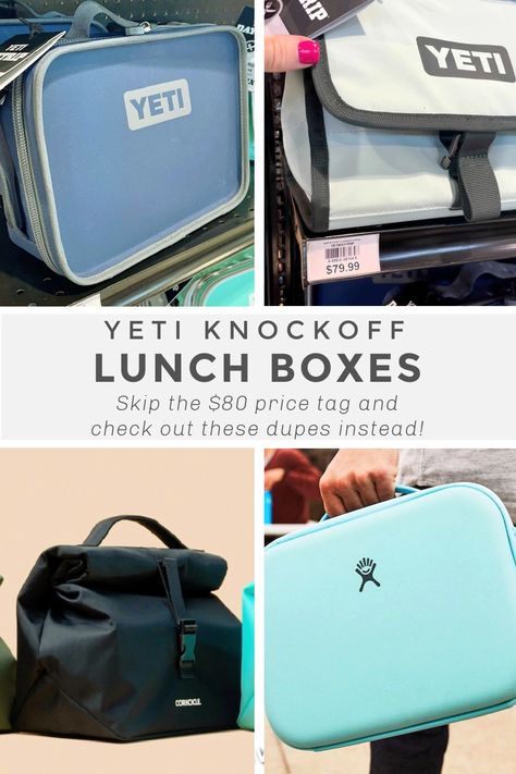 Looking for the best lunch boxes that are similar to YETI without the same price tag? Read our list to find out our top picks! #yeti #yetidupes #lunchbox #bestlunchboxes #backtoschool #schoolsupplies #schoolsale Yeti Lunch Boxes, Lunchbox For Adults, Best Lunch Box For Adults, Lunch Bags For Adults, Yeti Lunch Bag, Lunch Box For High School, Best Lunch Boxes For Women, Lunch Box Ideas For Adults Men, High School Lunch Box Ideas