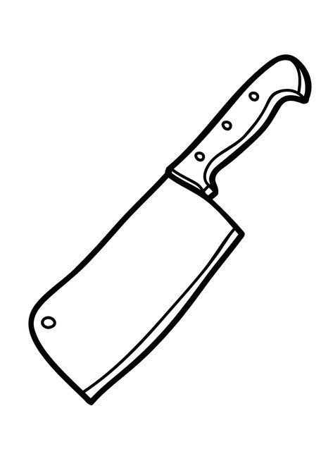 Knife - Lol Coloring Pages Paring Knife Drawing, Cartoon Knife Drawing, Simple Knife Tattoo Outline, Knife Doodle, Knife Outline, Knife Sketch Drawing, Cartoon Knife, Knife Cartoon, Lol Coloring Pages